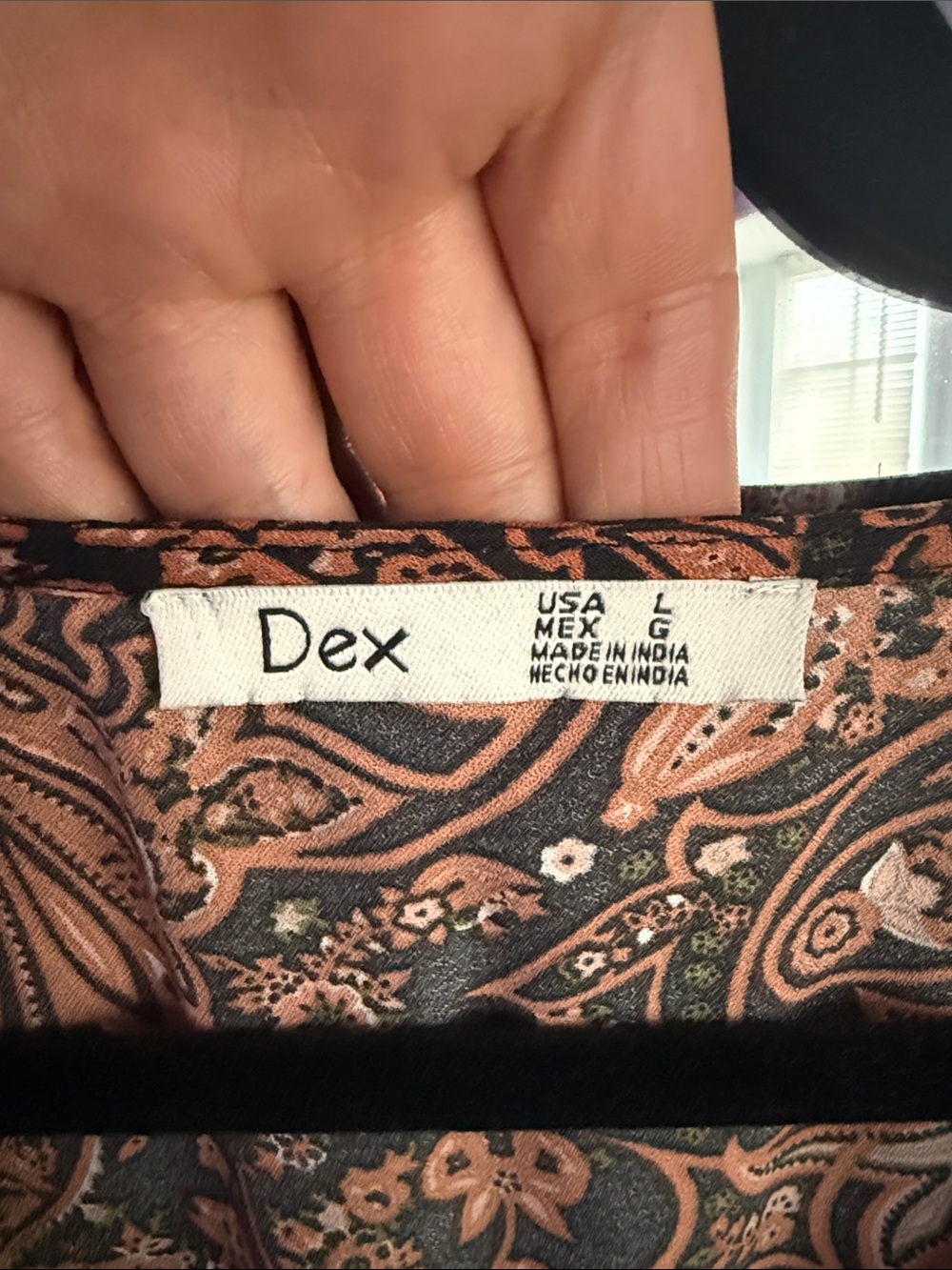 Dex Brown Paisley V-Neck Maxi Dress - Picture 2 of 7
